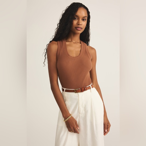 Z Supply Tops - Z Supply Cocoa Ribbed Tank Top